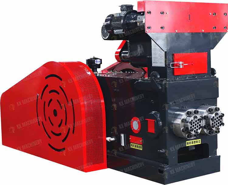 sawdust briquette machine left side view